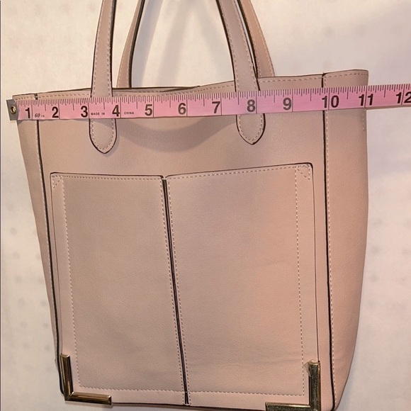 Steve Madden - Mini Cori Tote Faux Blush Pink Leather & Faux Pink Suede Interior - Picture 13 of 16